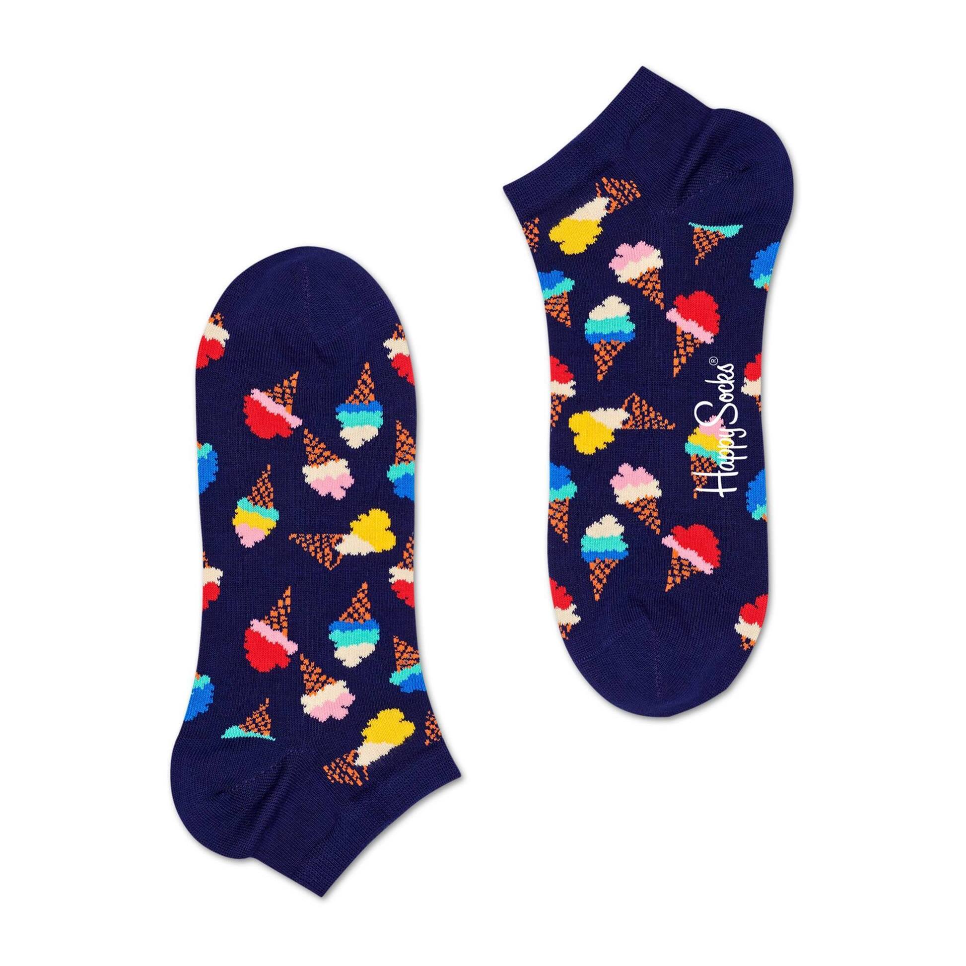 Set de 2 pares de calcetines - diseños "Ice Cream" y "Beer", corte bajo