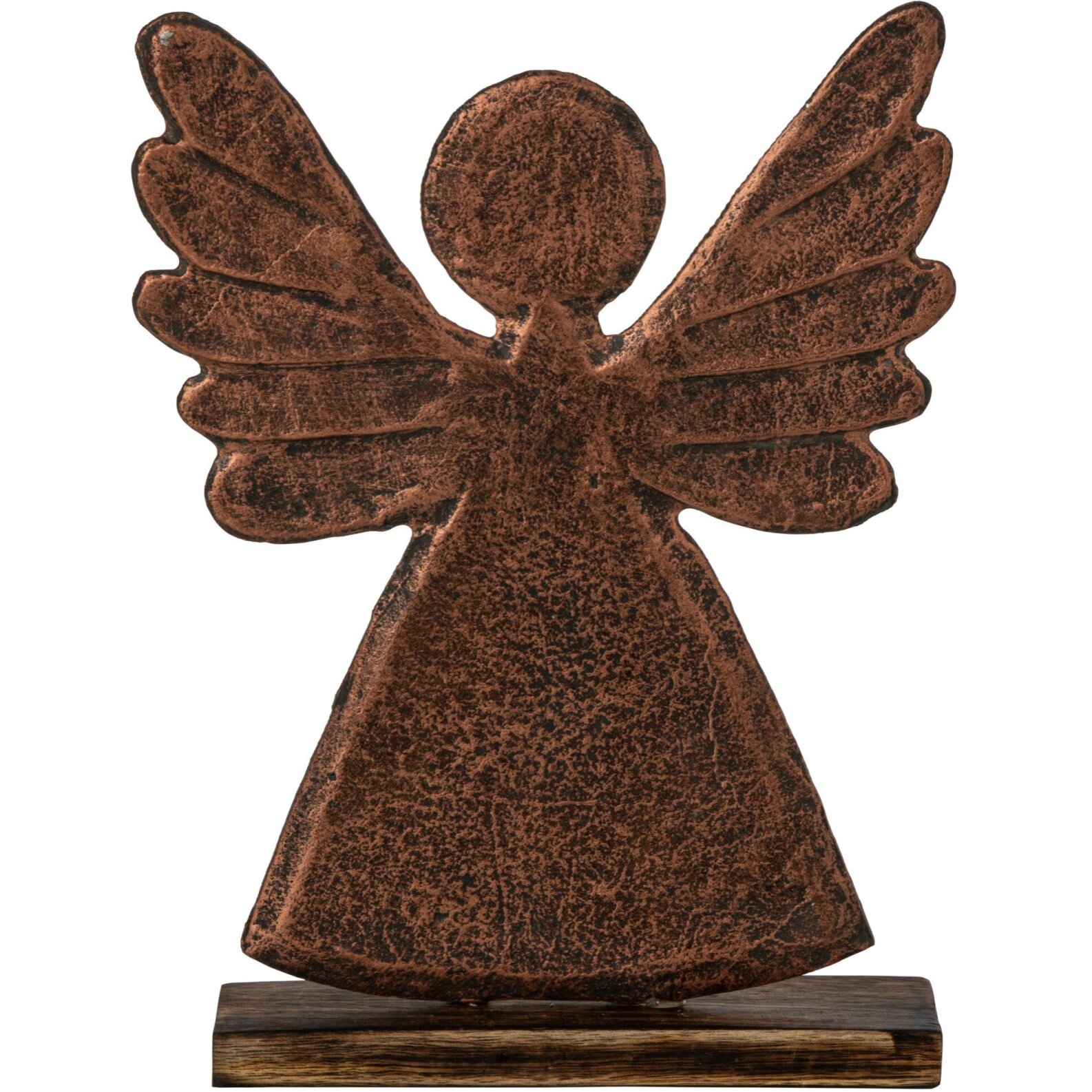 J-Line Ange sur base - aluminium - cuivre/naturel - large