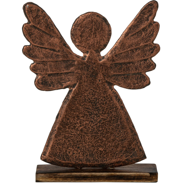 J-Line Ange sur base - aluminium - cuivre/naturel - large