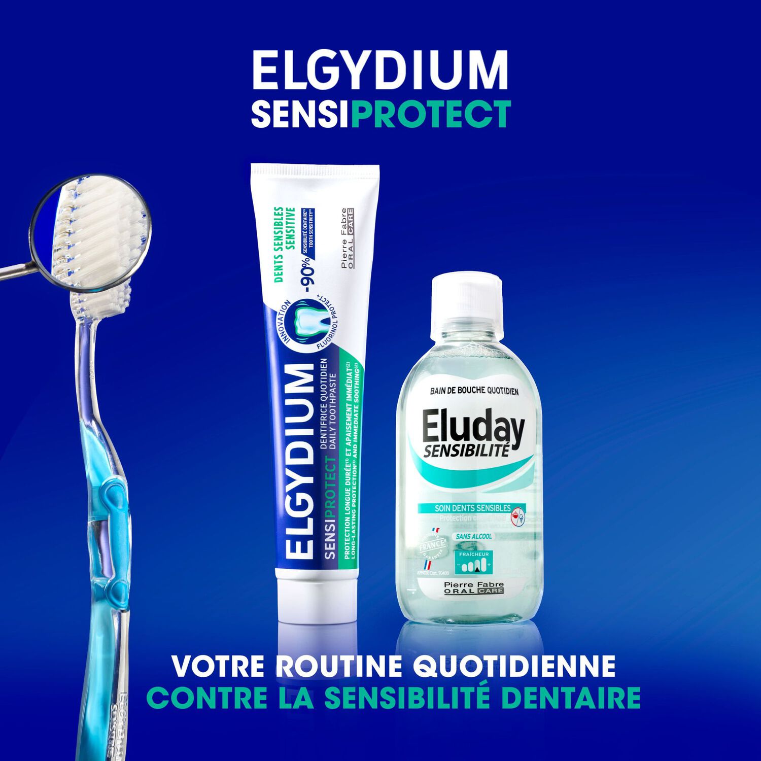 Elgydium - Lot Dentifrice Quotidien Sensiprotect 2x75 ml