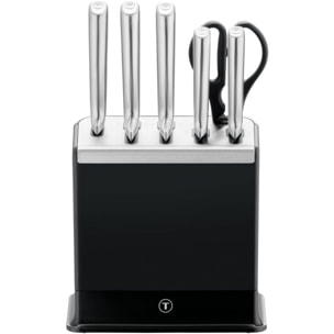 Bloc couteaux TEFAL Eversharp Pro inox 5pcs + ciseaux