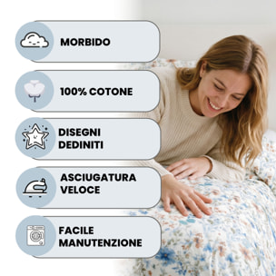 PARURE COPRIPIUMINO IDA, 100% Cotone - ERMES