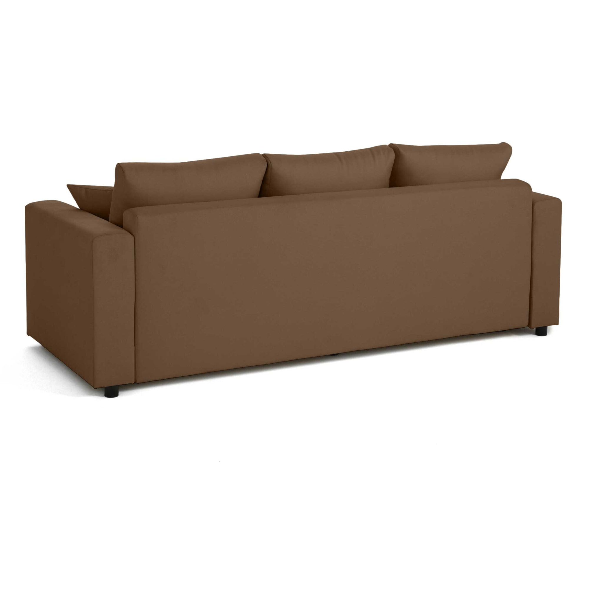 Regala - canapé 3 places - convertible avec coffre - en tissu - Marron