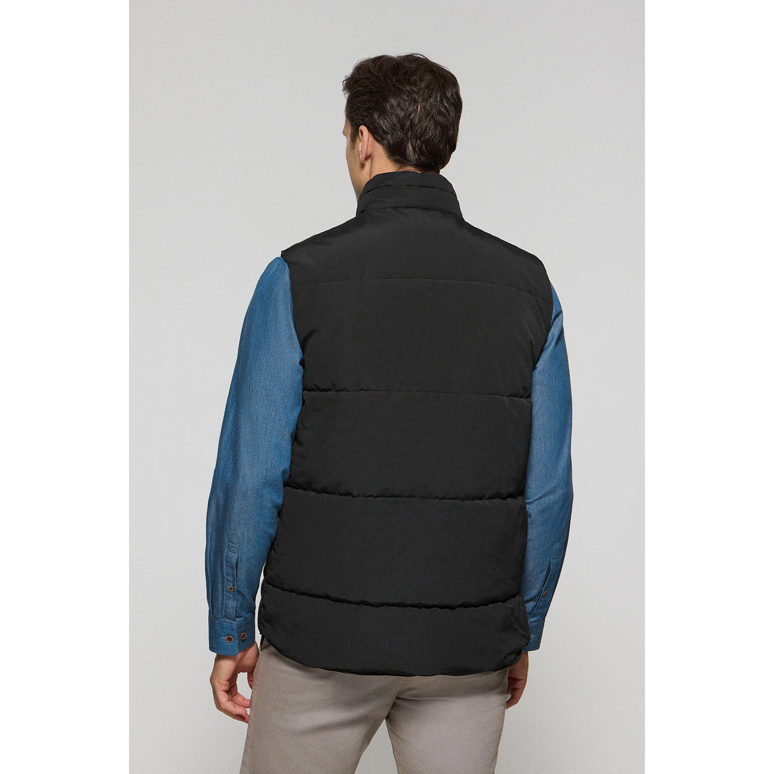 Gilet nero trapuntato con toppa in gomma Polo Club