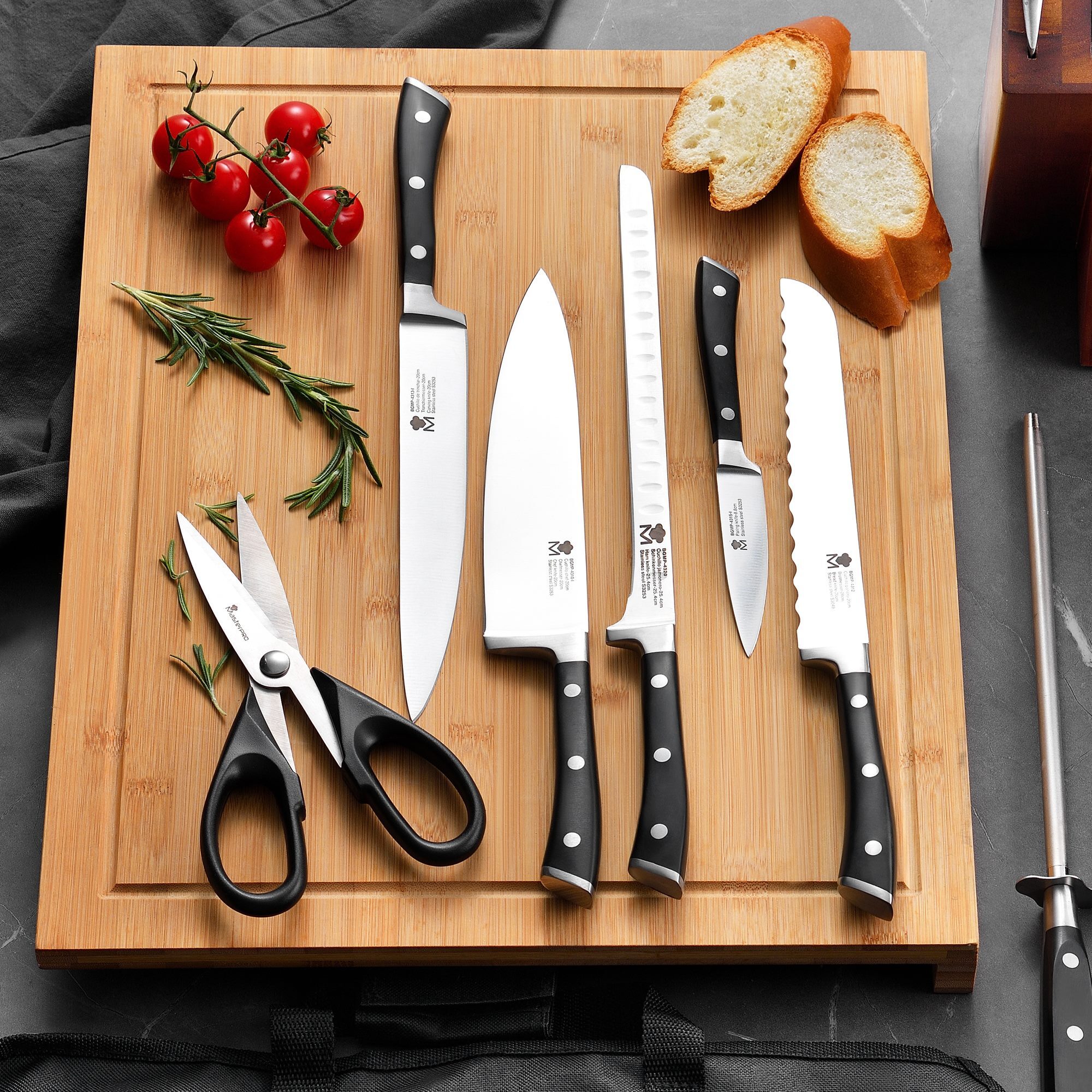 Cuchillo panero 20cm acero inoxidable foodies