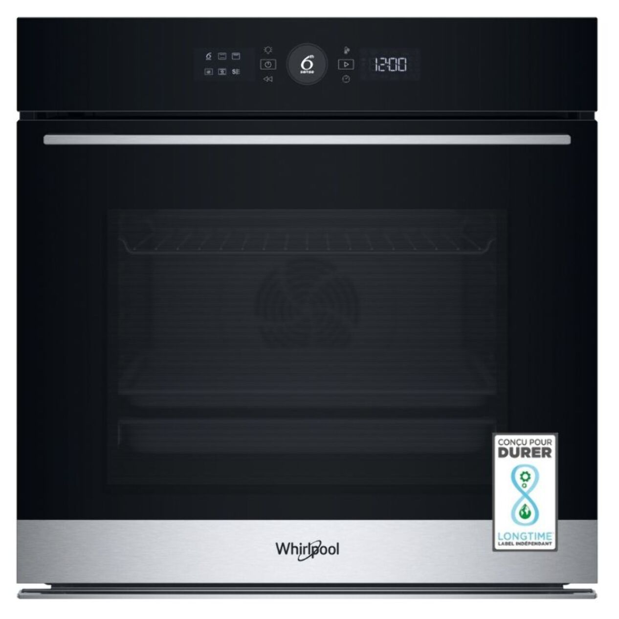 Four encastrable fonction vapeur WHIRLPOOL WOI5S8PM1SXAF - Pyrolyse, 6ème Sens, Vapeur SteamSense, Air Fry