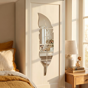 Sticker miroir plume 120 x 30 cm