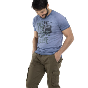 Camiseta de hombre Indigo Old Dye