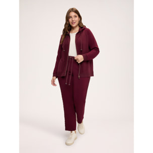 Fiorella Rubino - Jogger in misto modal con coulisse - Bordeaux
