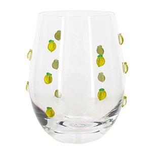 Lot de 4 verres à eau 27cl à motif citron CITRON