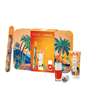 Lost Paradise - Coffret Crème Mains 30ml + Vernis, Lime à Ongles et Paillettes
