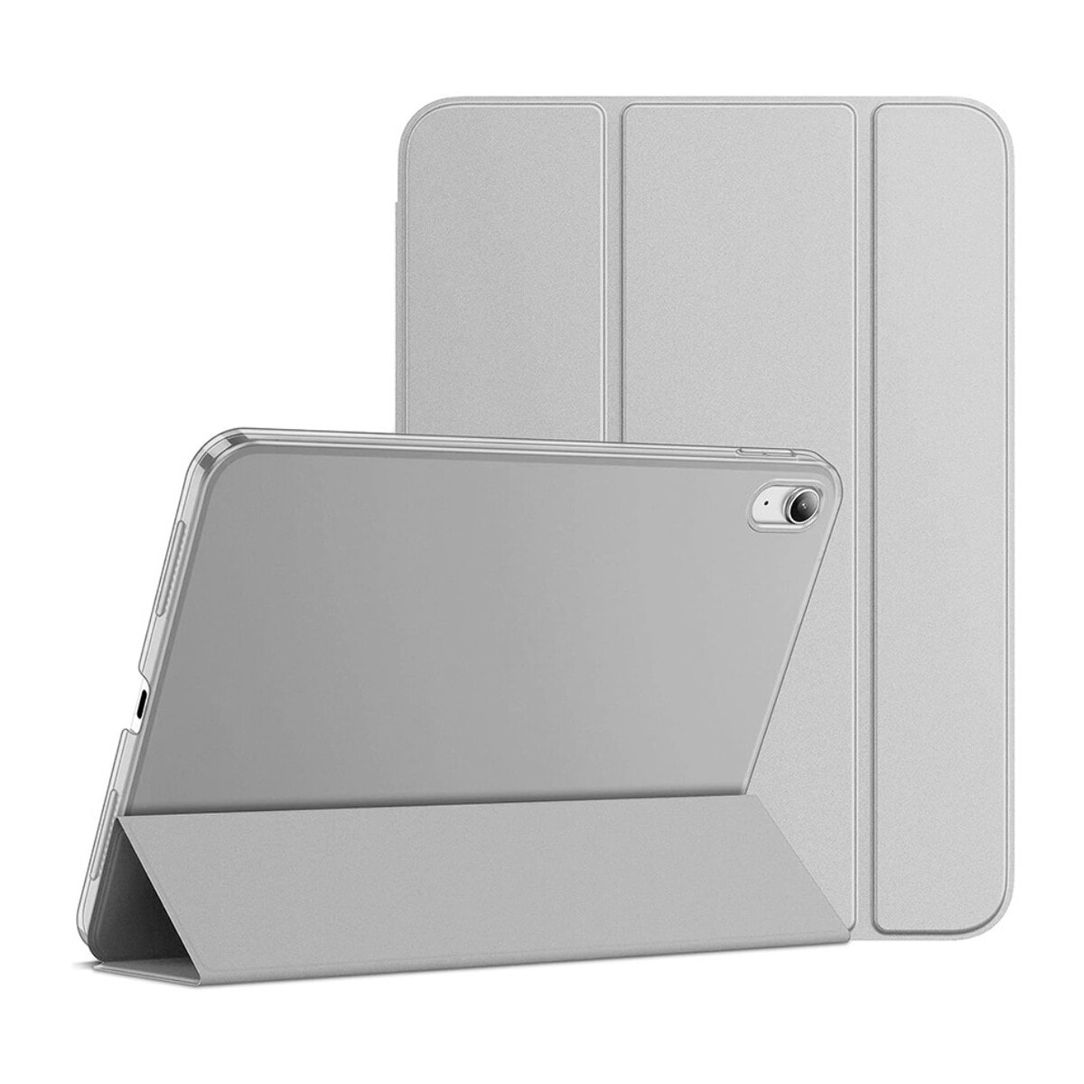 Étui Smart Cover iPad 10.9 Pouces 10eme Generation (2022) Gris à Rabat avec Support