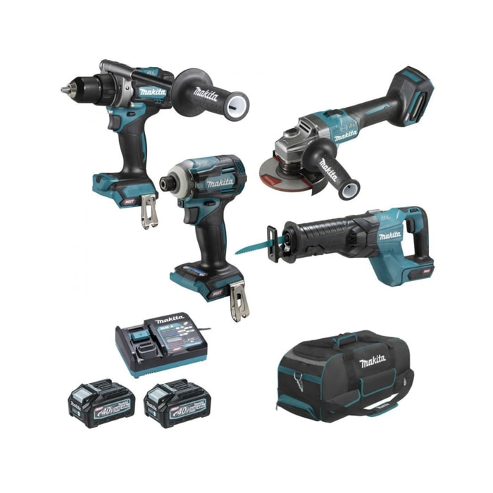 Juego de 4 máquinas 40 V max Li-Ion 4 Ah XGT (DF001G + GA005G + TD001G + JR001G) MAKITA - DK0126G401