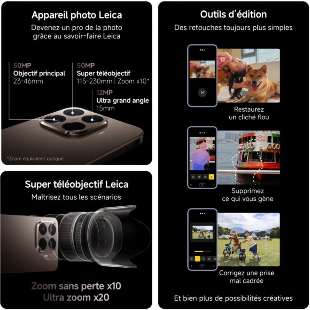 Smartphone XIAOMI 15T Pro concu avec Leica 512Go Noir