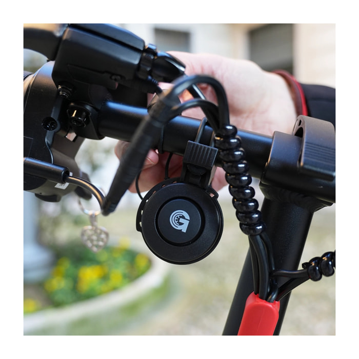 Klaxon UrbanGlide 120 dB – Accessoire sécurité trottinette & vélo