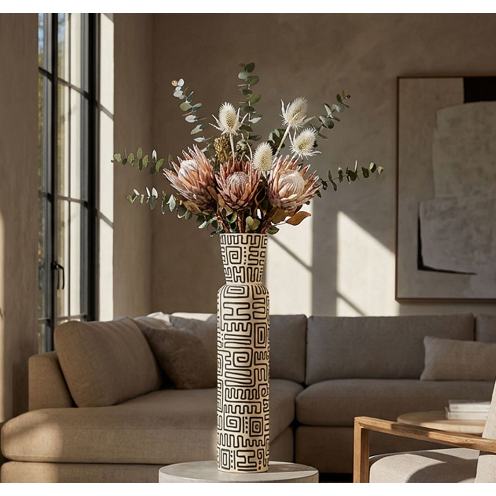 VASO RESINA NAIROBI CM Ø 15,5X65 (APERTURA CM Ø 11,5)