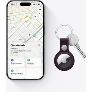 Tracker GPS APPLE AirTag 2, traceur haute précision pour retrouver vos clés, sacs et objets via l'App Localiser