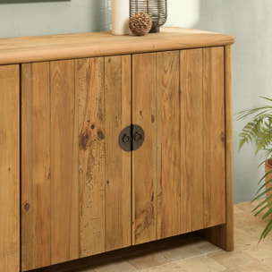 SANDY - Buffet 4 portes bois pin recyclé
