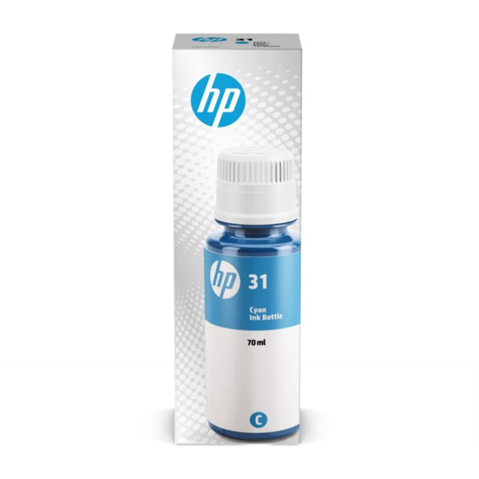 Cartouche d'encre HP Bouteille d'Encre Originale 31 Cyan - M0B51AE