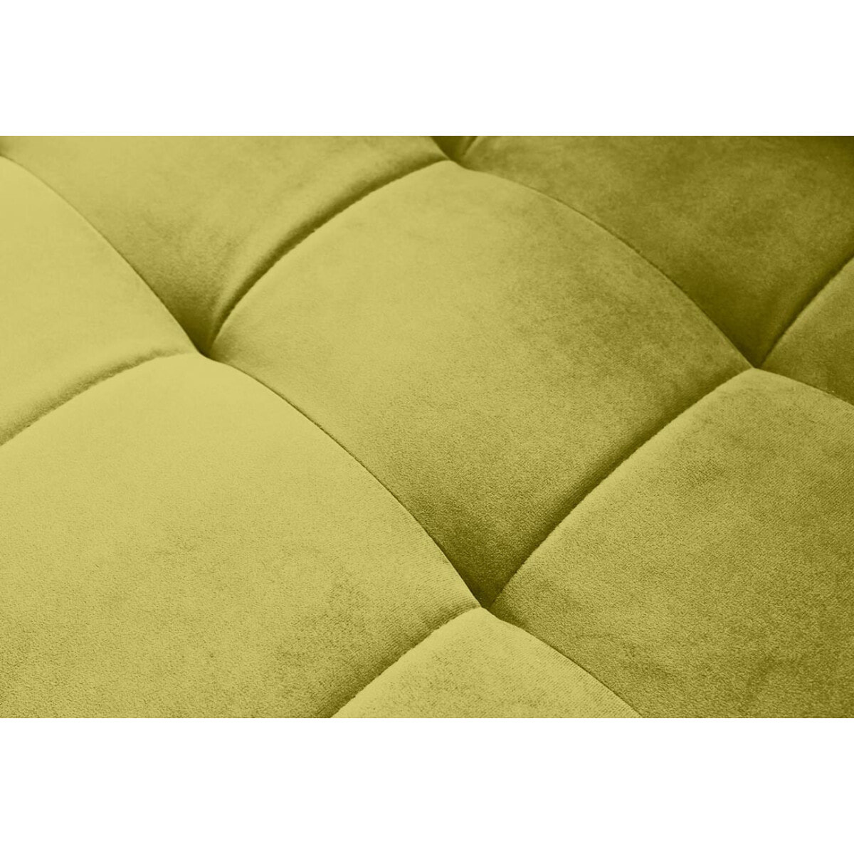 Anna - canapé d'angle gauche - 5 places - convertible - en velours - Vert Olive