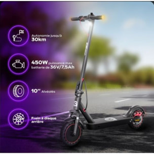 Trottinette Électrique UrbanGlide 100 PRO 2 – 350W 10", 30 km, pliable et confort