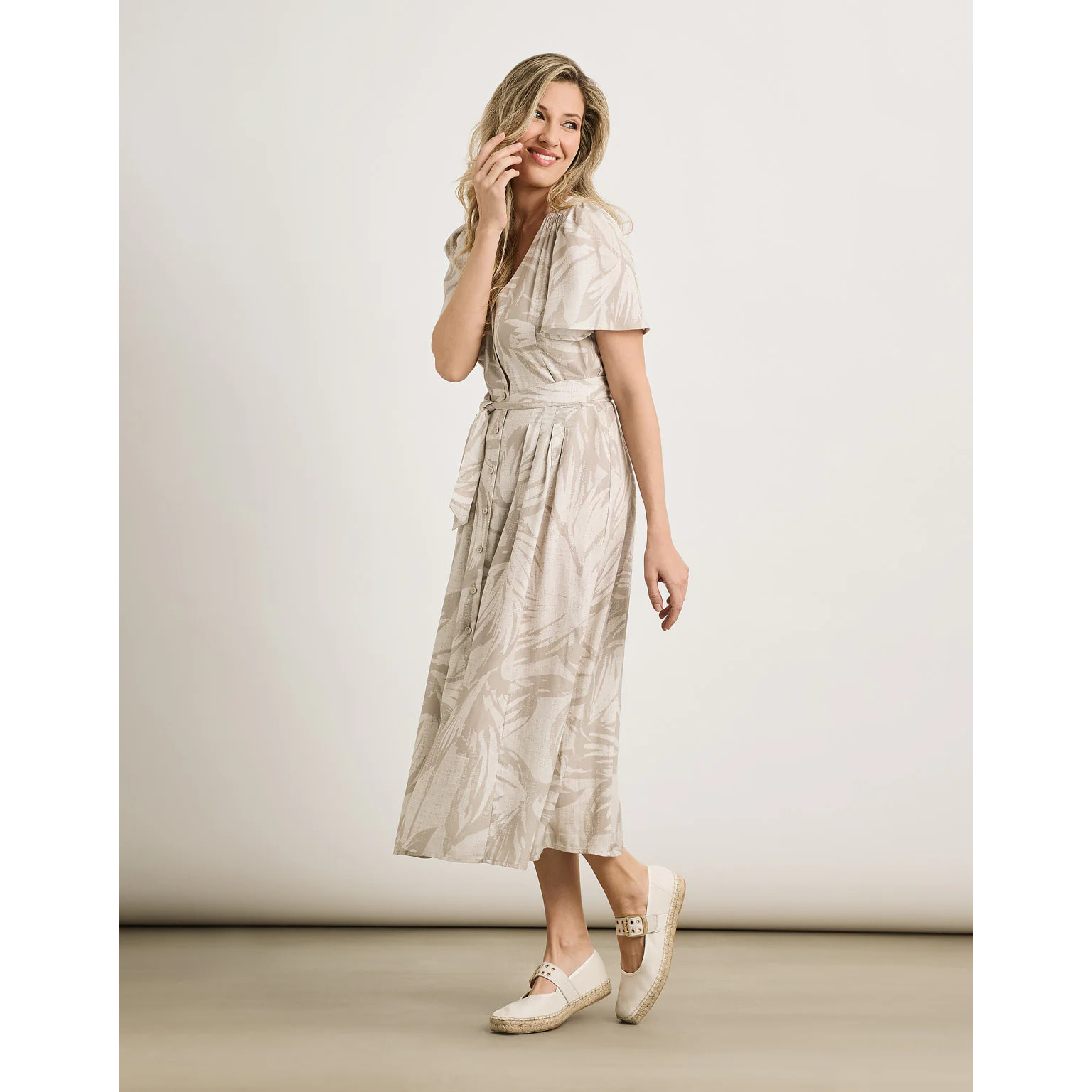 Vestido Midi Beige - Lofta