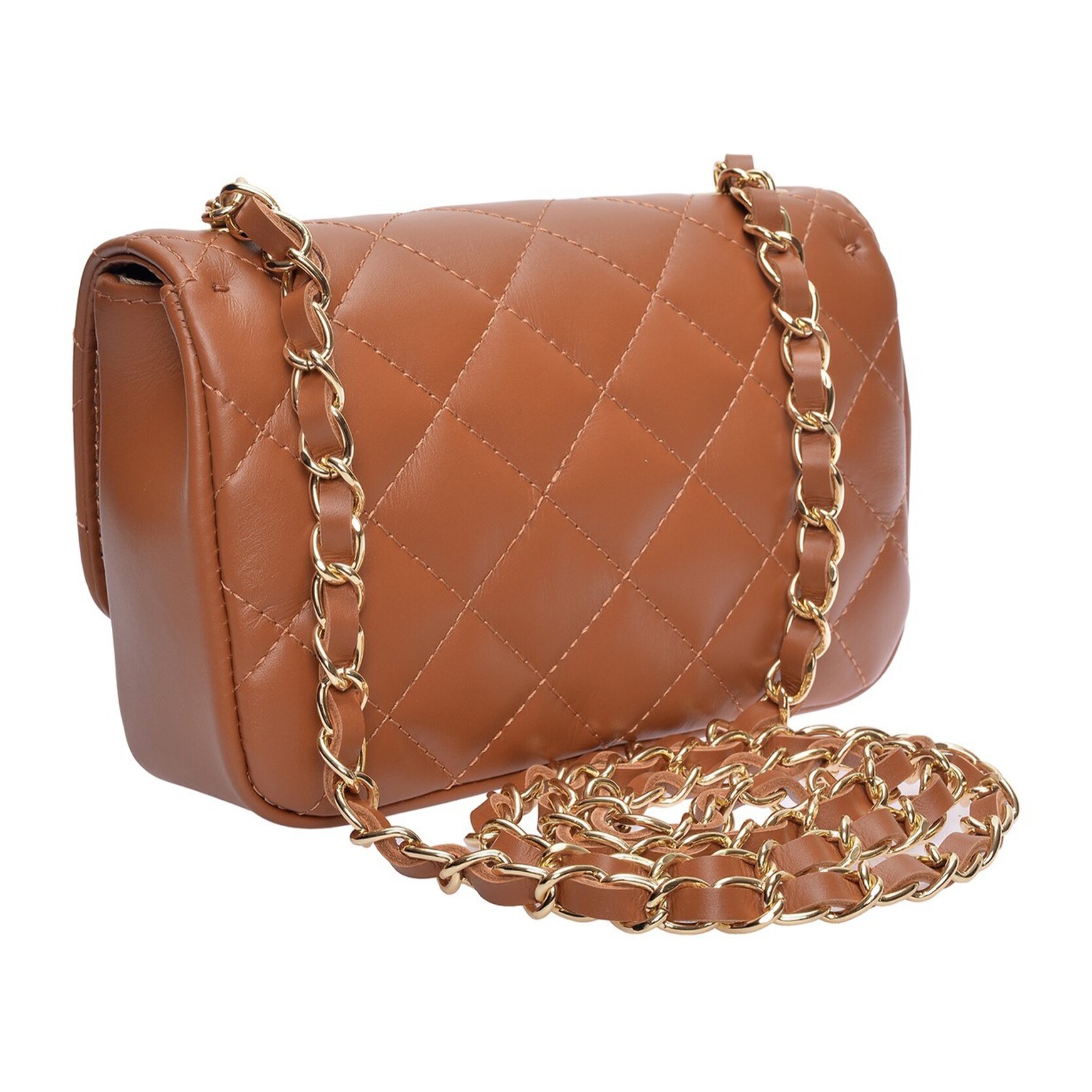 Borsa a spalla Anna Luchini Cammello