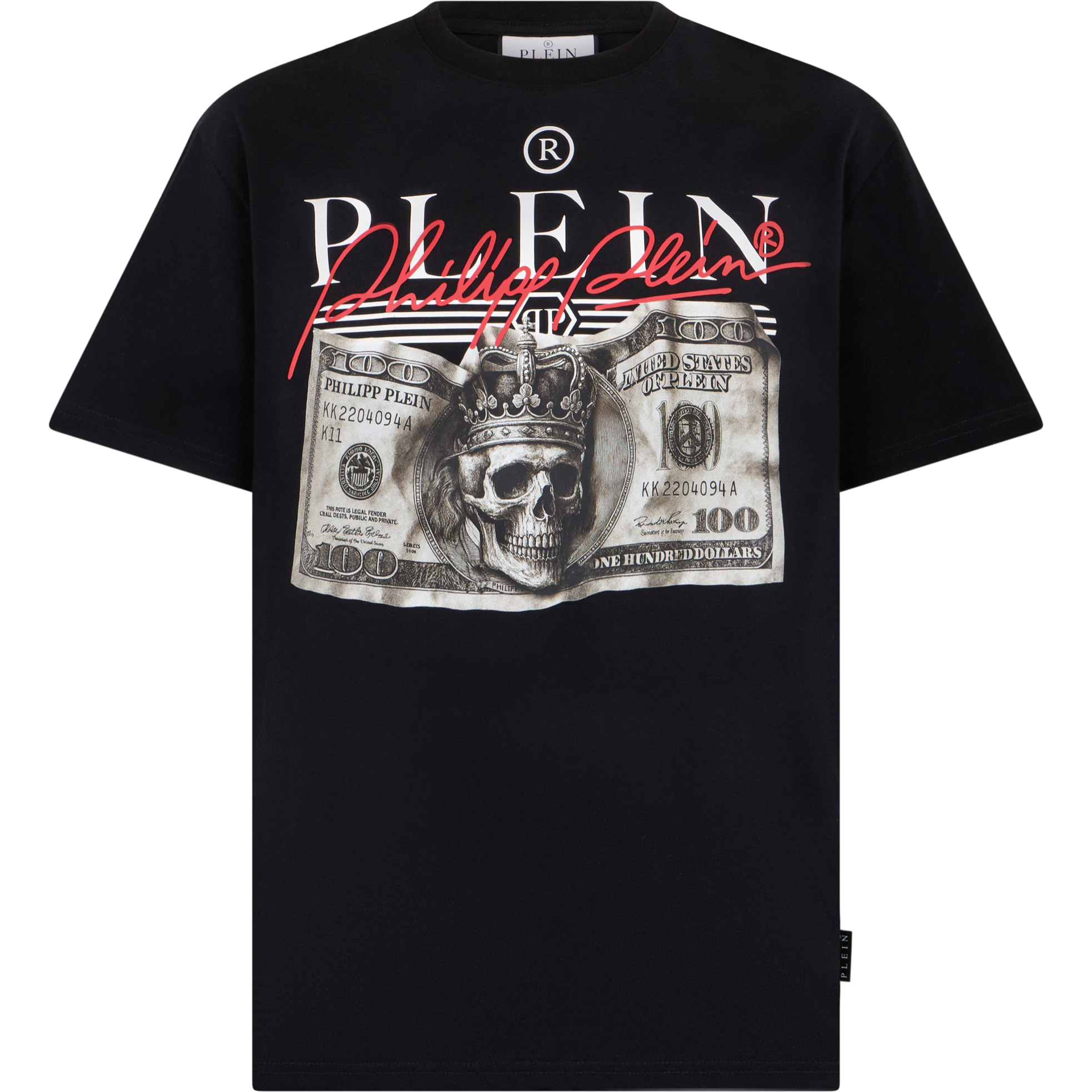PHILIPP PLEIN Camiseta de cuello redondo y manga corta SIGNATURE