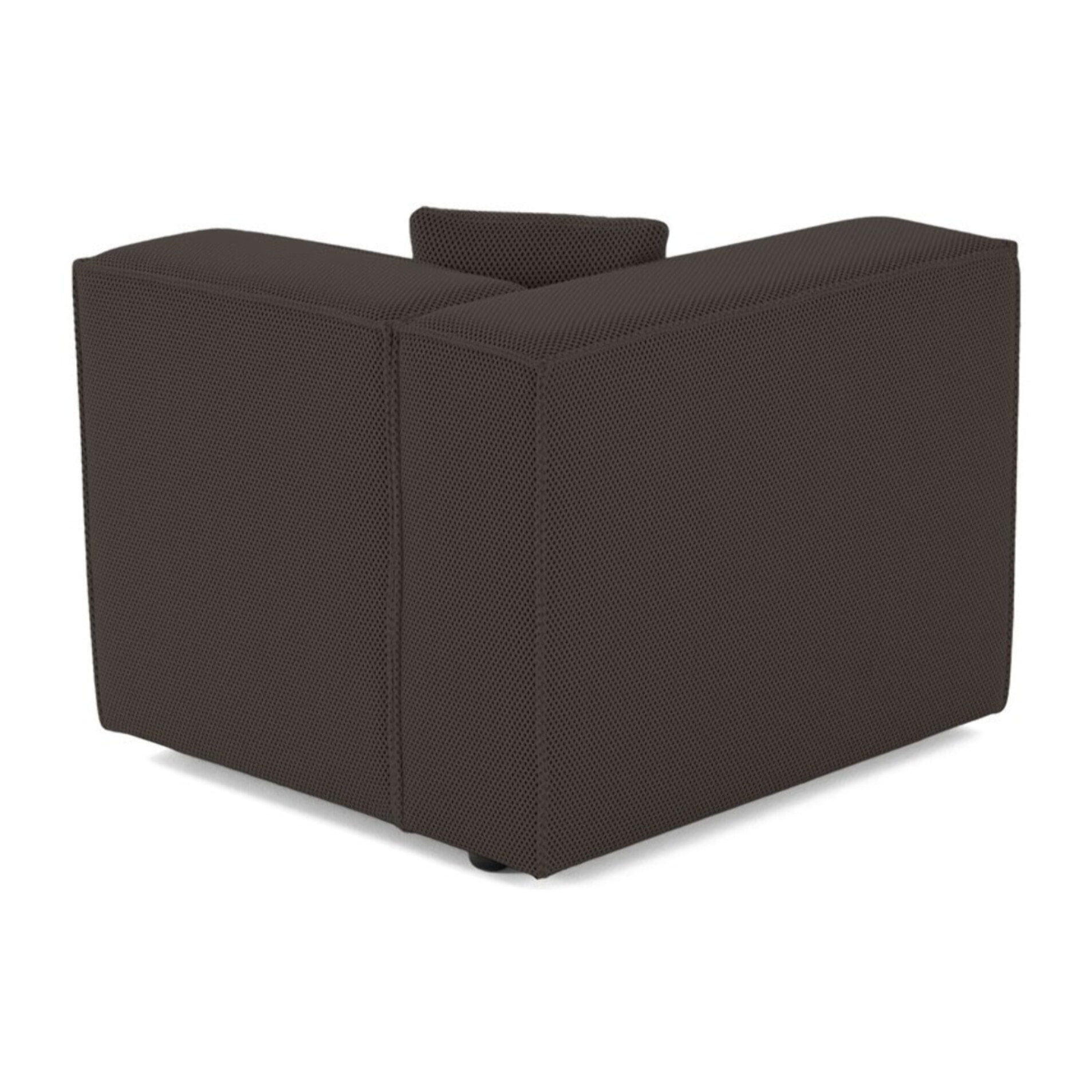 Arty - module d'assise gauche - en tissu mailles 3D - Gris foncé