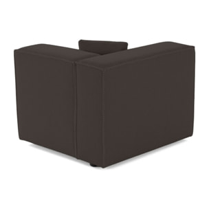 Arty - module d'assise gauche - en tissu mailles 3D - Gris foncé