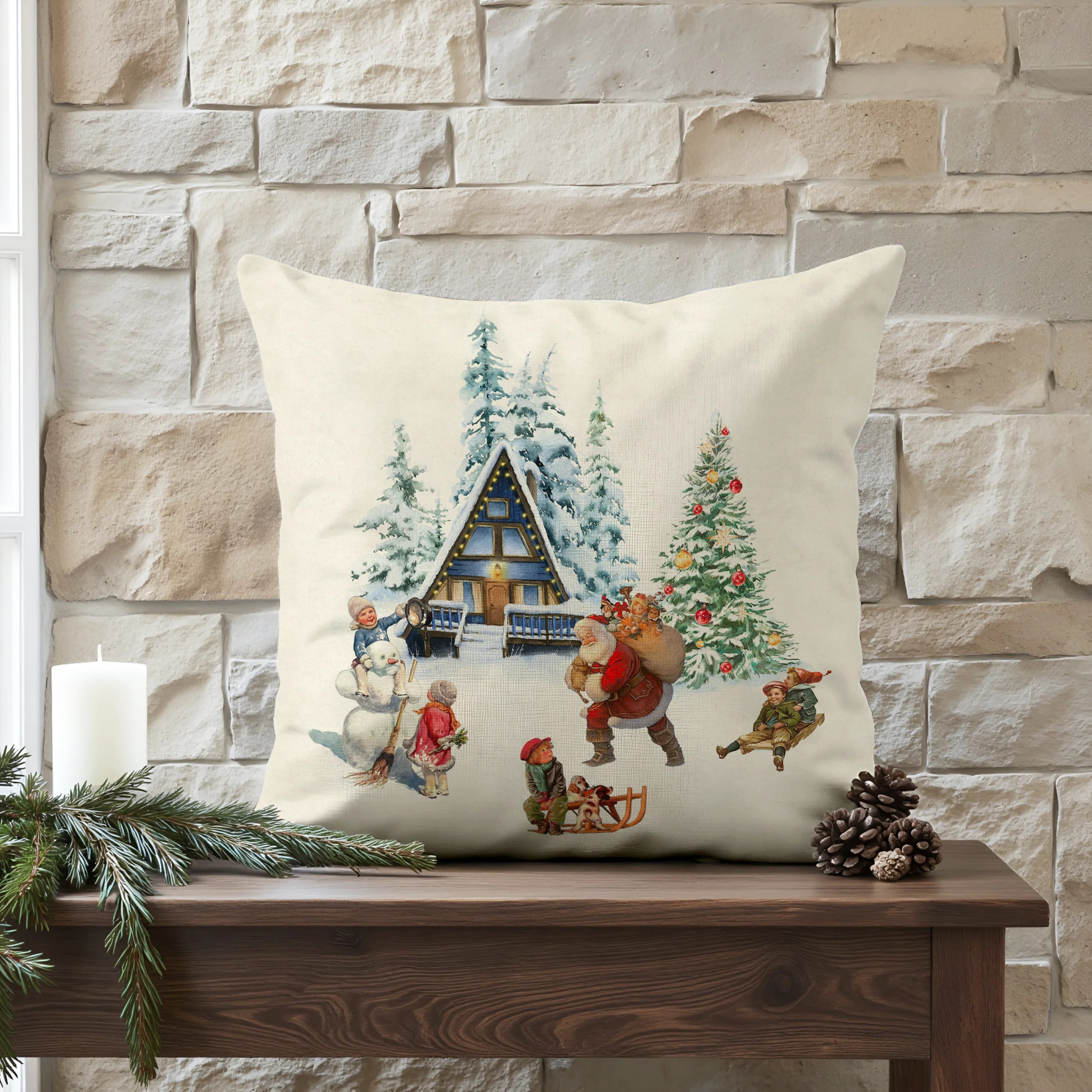 Housse de coussin Christmas Landscape A