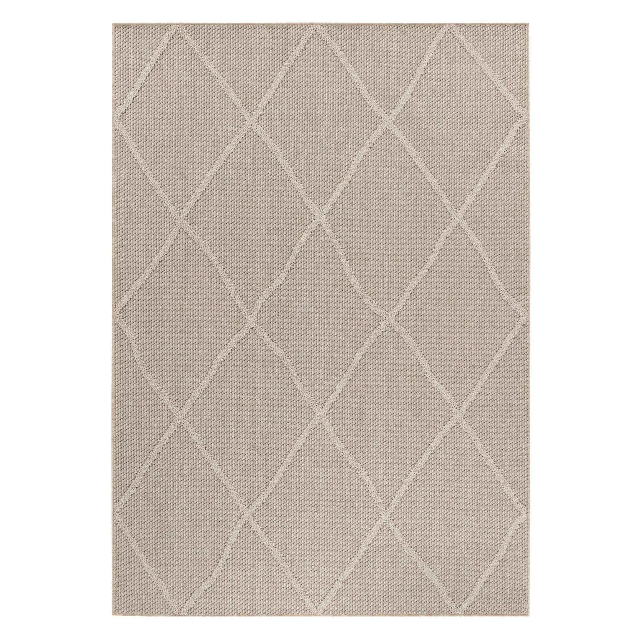 PATARA - Tapis intérieur/extérieur motif berbère beige - PAT4952BEI