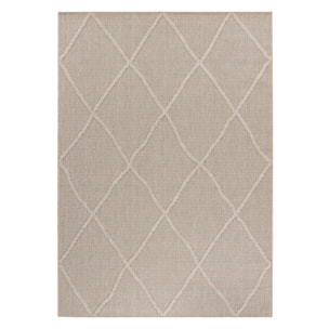 PATARA - Tapis intérieur/extérieur motif berbère beige - PAT4952BEI