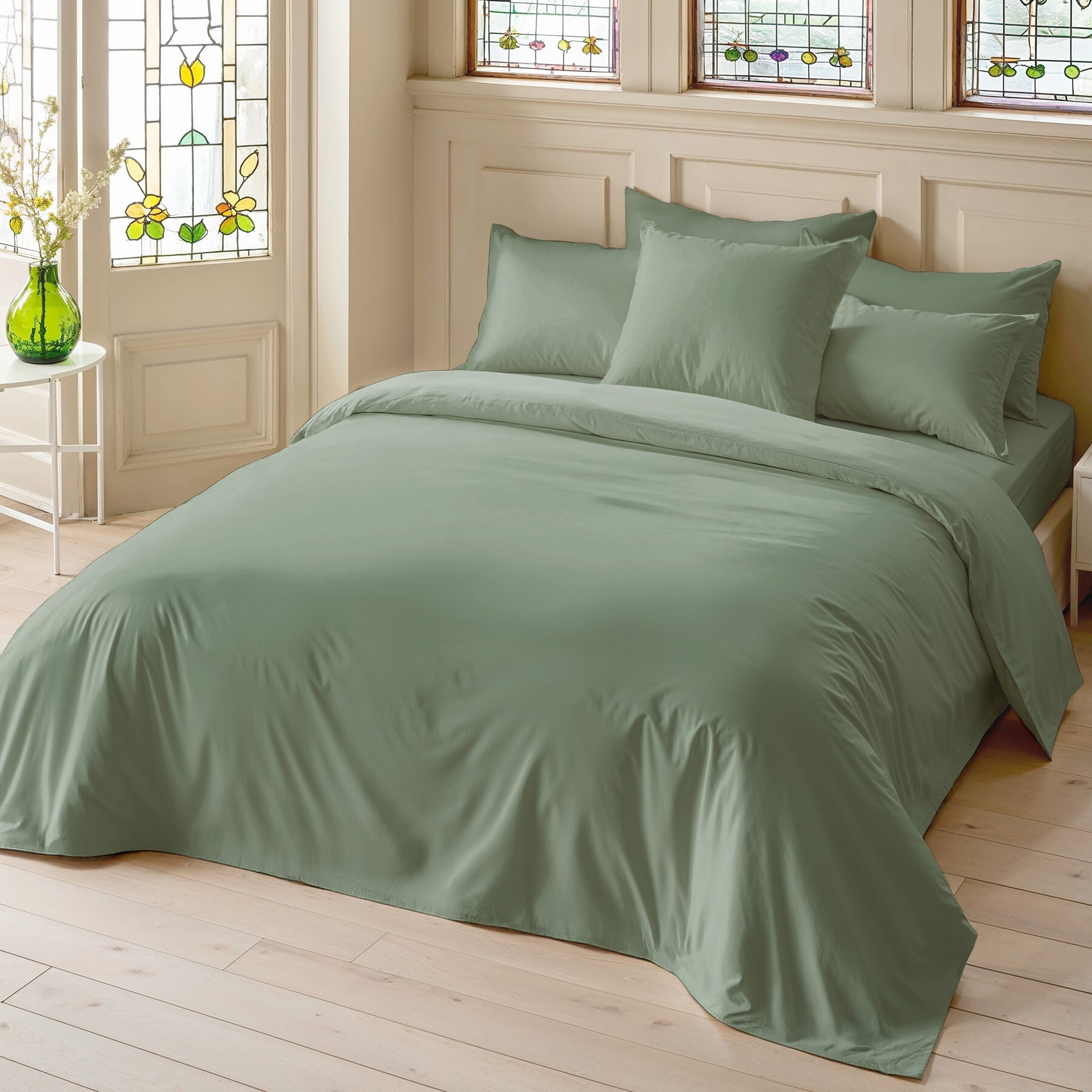 Funda nórdica sakura verde