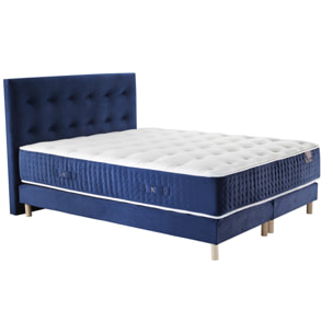 Ensemble Hélios + tête de lit capitonnée - Matelas ressorts ensachés Mémoire de forme Latex