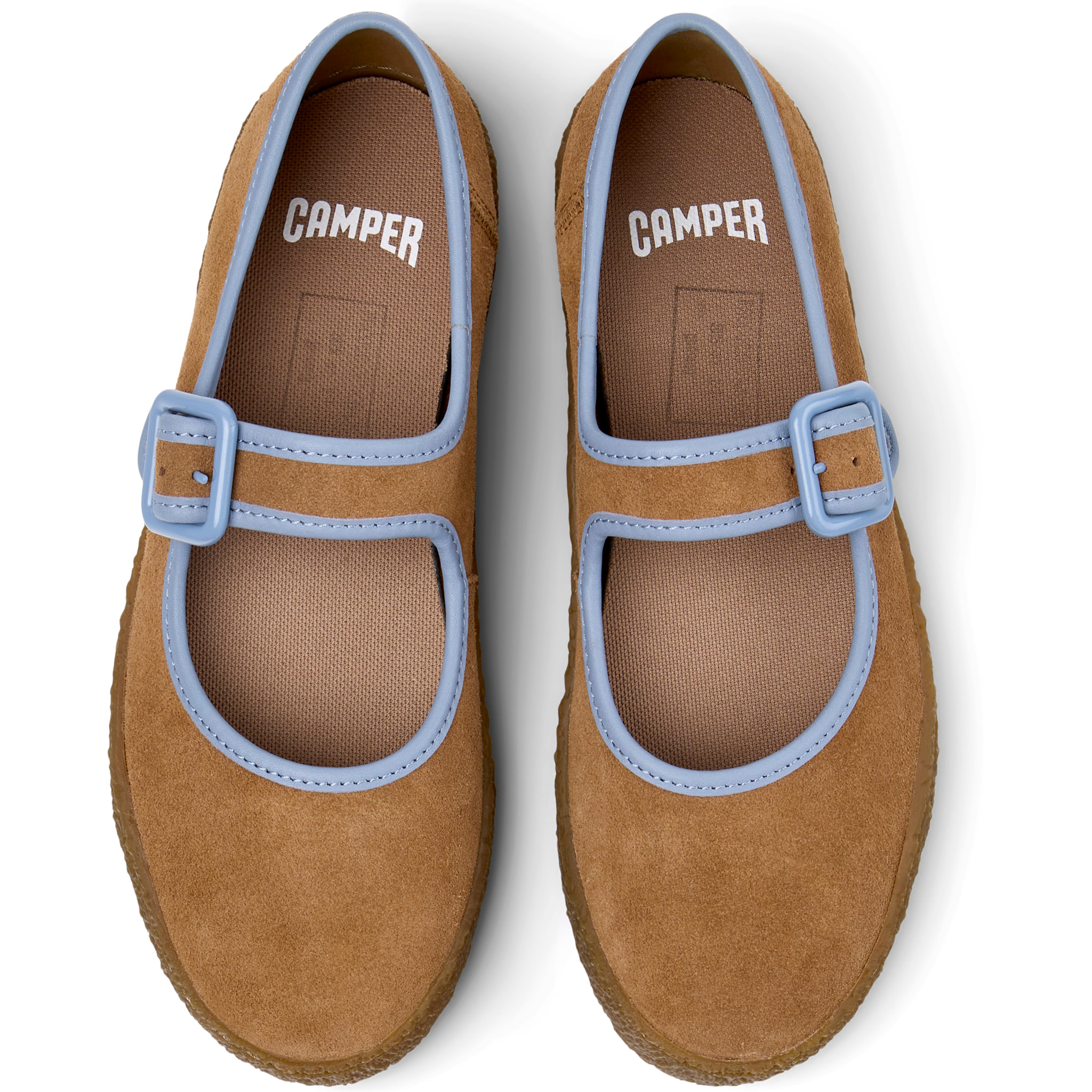 Bailarinas - CAMPER Peu Terreno - Marron - Cuero de gamuza