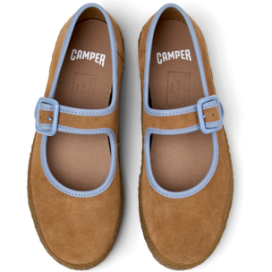 Bailarinas - CAMPER Peu Terreno - Marron - Cuero de gamuza