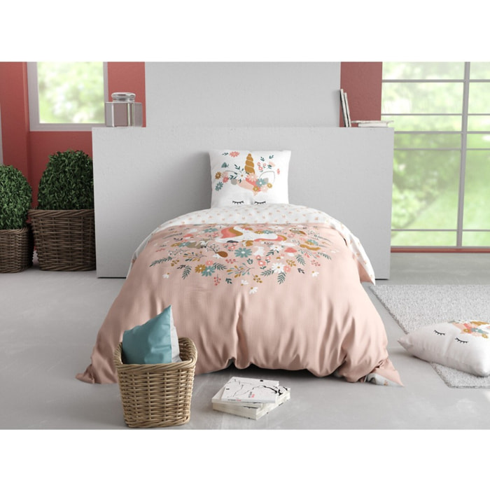Parure housse de couette 2PCS en coton 57 fils - STELLA
