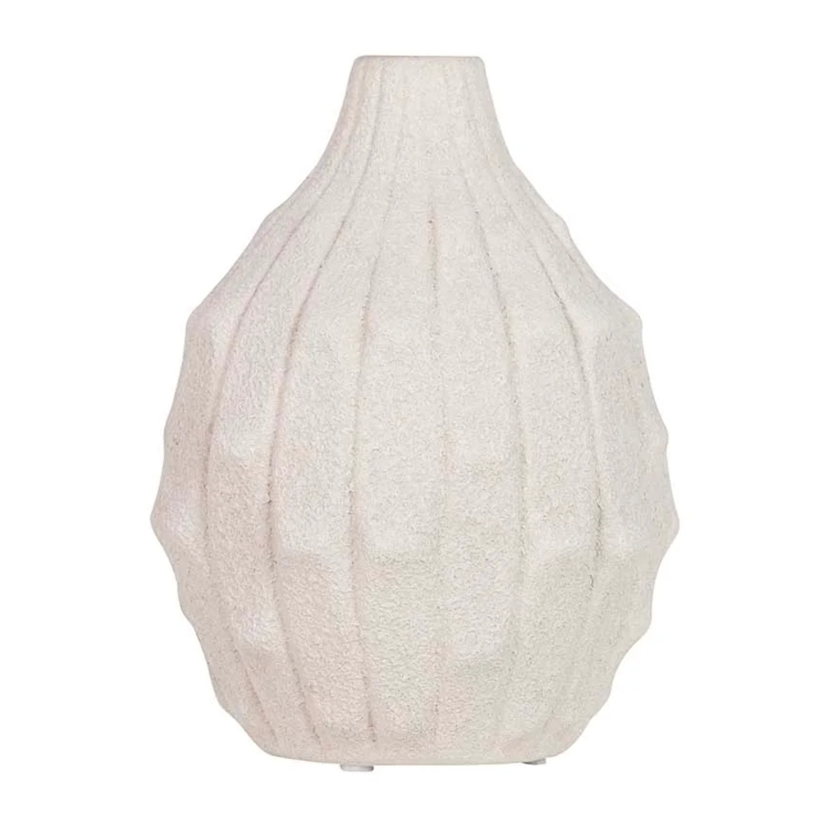 Florero Ceramica Beige 17x17x22 Cm