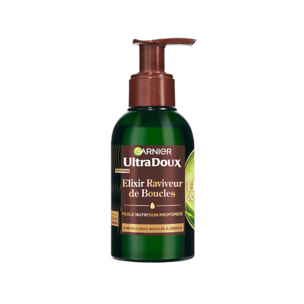 Lot de 6 - Garnier Ultra Doux Pure Huile d'Avocat & Beurre de Karité Elixir Raviveur de Boucles 120ml
