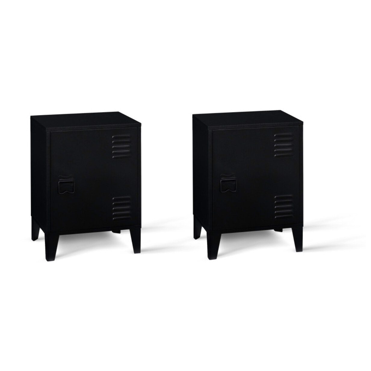 Tables de chevet Storen en métal noir - lot de 2