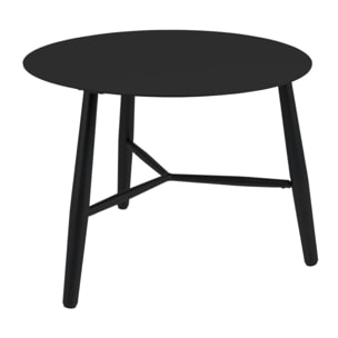 Table basse de jardin en aluminium noir Ø 60 cm STOCKHOLM