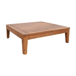 Fauteuil de jardin avec table basse bois d'acacia et effet bouclette YONA