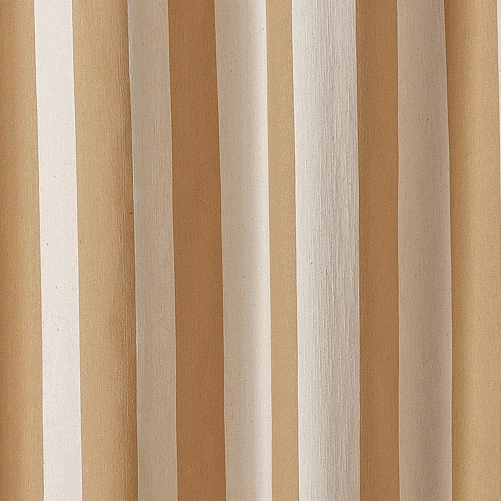 Rideau à rayures verticales en armure satin avec œillets - Marron Clair