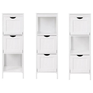 Mobiletto da bagno White 30x30x89 cm -Ella