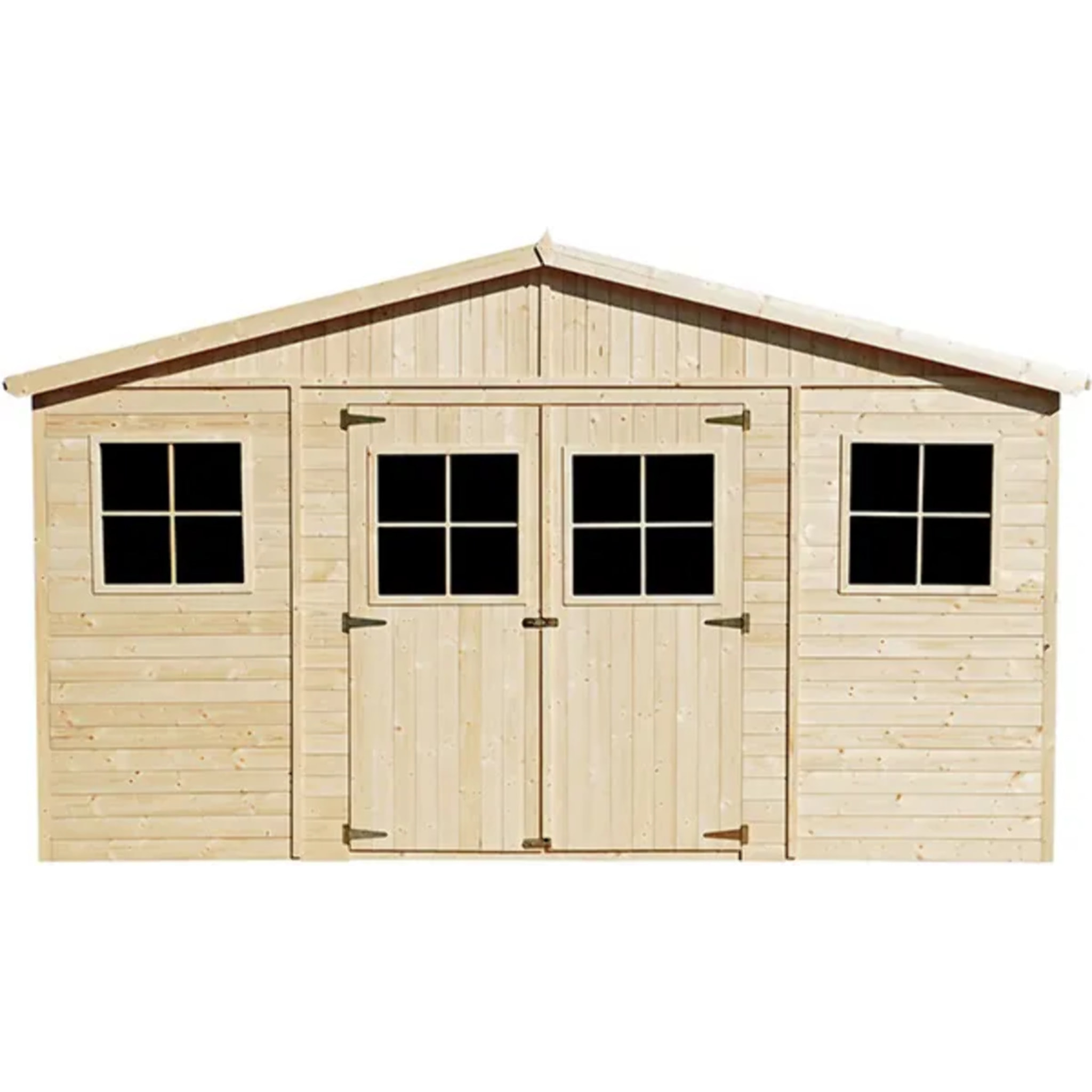 Abri de jardin - bois brut - 13 m²