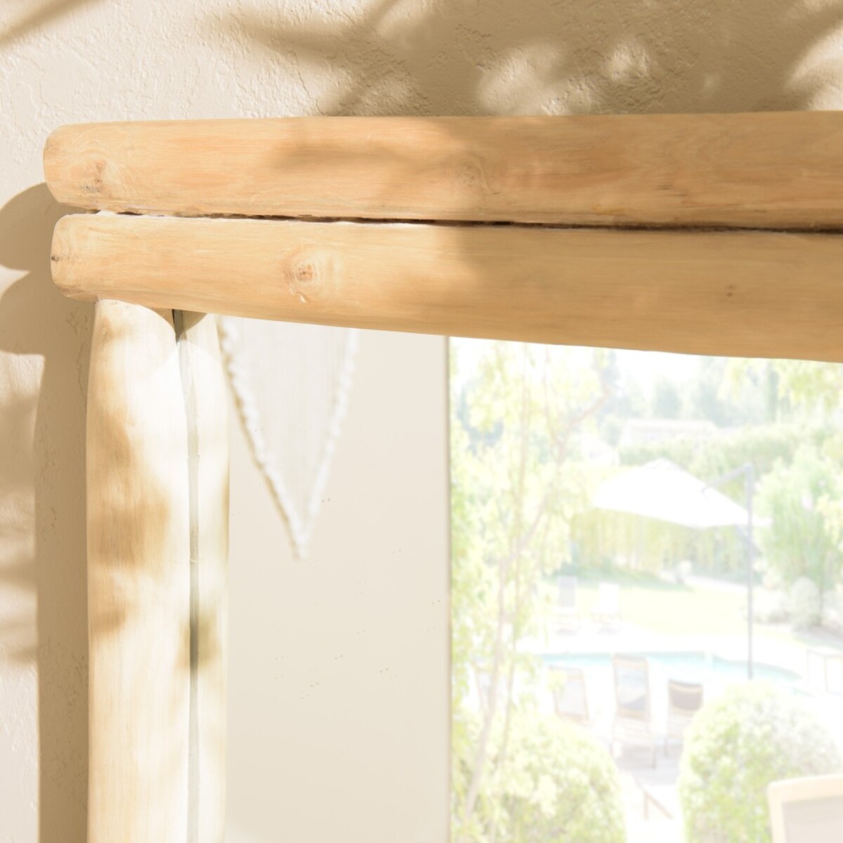 WILL - Miroir rectangulaire en branches de teck naturel