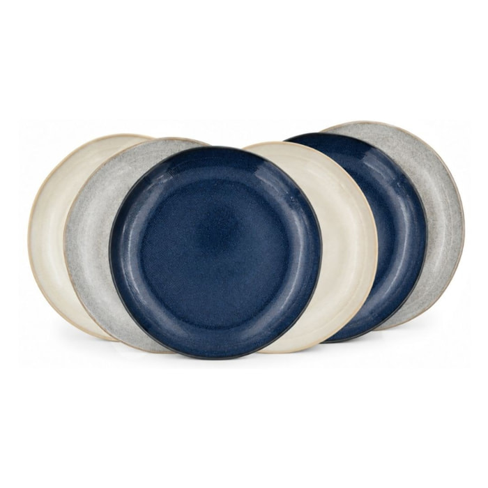 Lot de 6 grandes assiettes, OIA