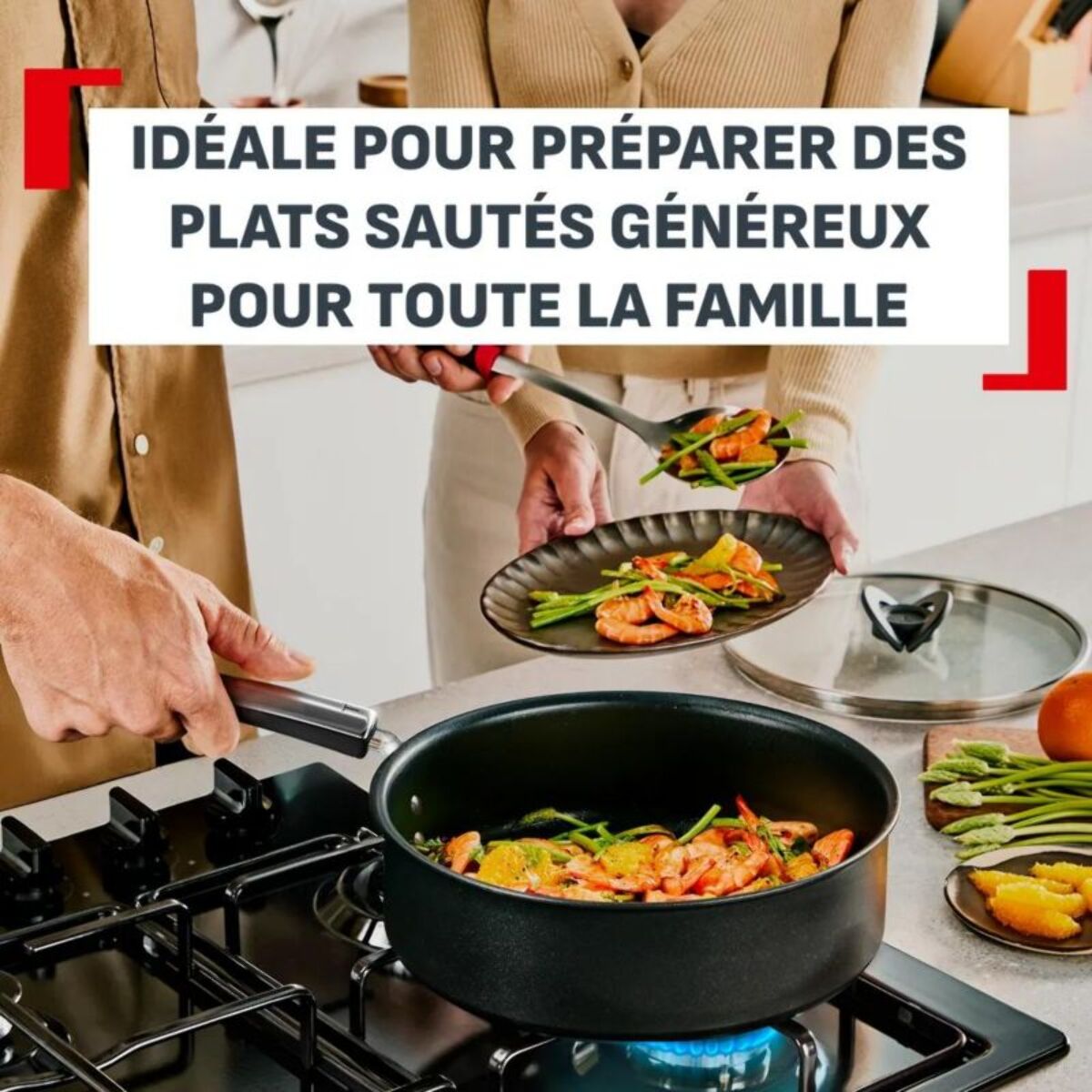 Sauteuse TEFAL 24cm Excellence + avec couvercle