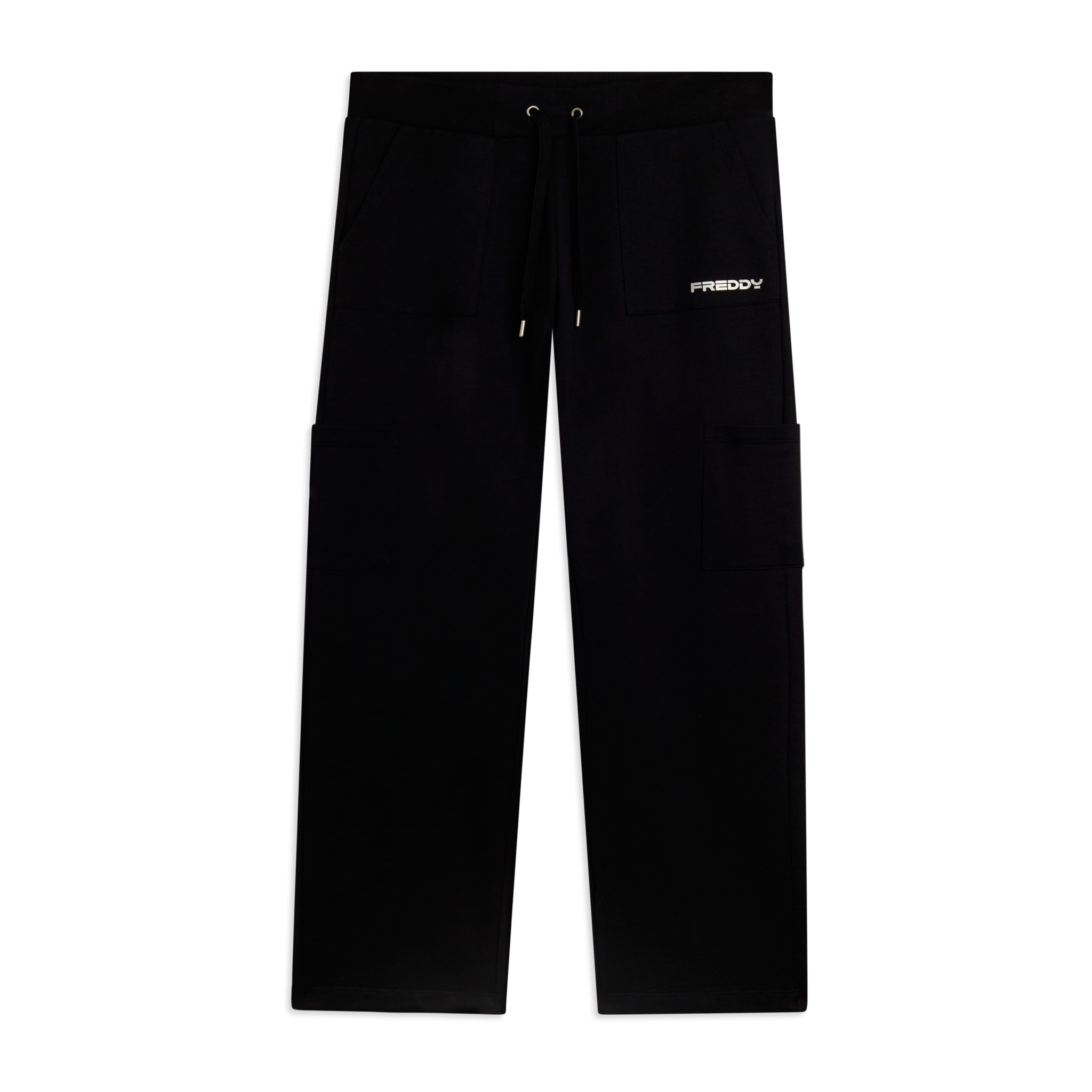 Pantaloni regular con tasche applicate e gamba dritta